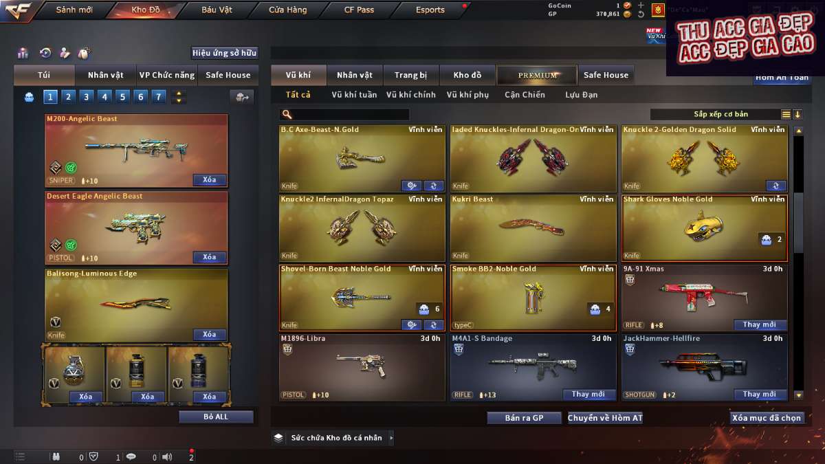 shop acc cf uy tin gia re